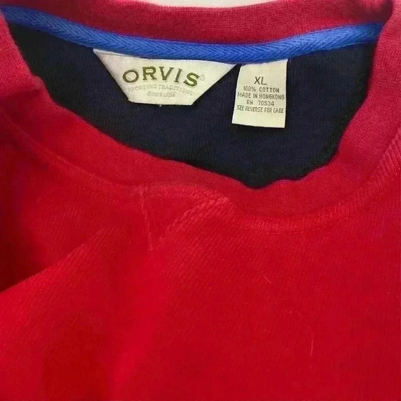 Orvis Men’s Sweatshirt Red Size XL - Picture 7 of 8